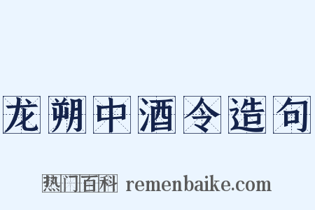 龙朔中酒令造句是什么意思的图片